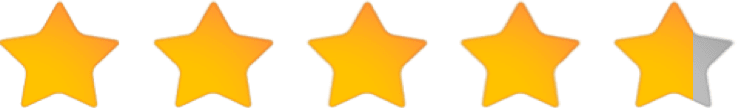 Five-star rating icon representing top-tier quality and customer reviews.